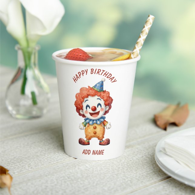 Clown Circus Humour Paper Cups (Insitu)