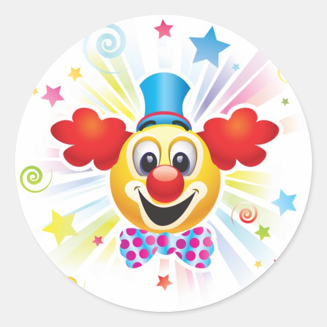 Clown Classic Round Sticker (Front)