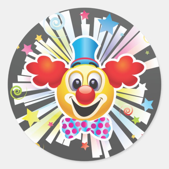 Clown Classic Round Sticker (Front)