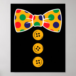 Clown Costume Halloween Funny Circus Clown Gift Poster