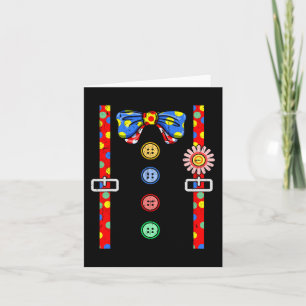 Clown Costume Halloween Vintage  Card