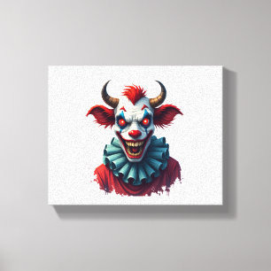 Clown Cow of Terror Canvas Print