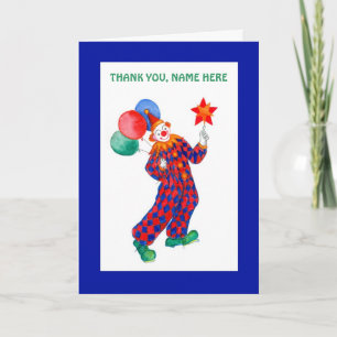 Clown Customizable Thank You Card