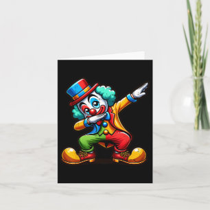 Clown Dabbing Funny Dancing Dab Boys Girls Kids  Card
