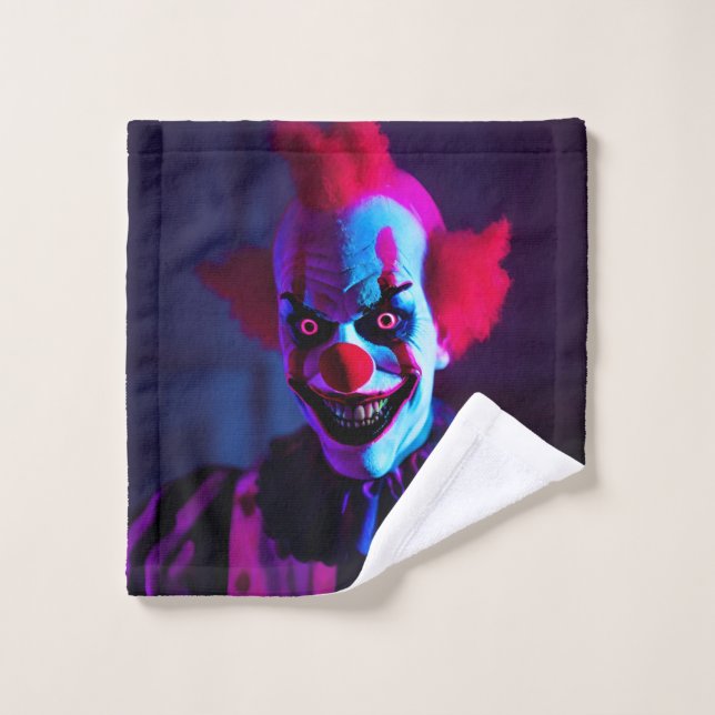clown effrayant (Gant de toilette)