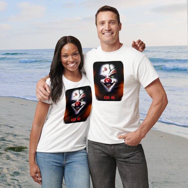 Clown effrayant - T-shirt Kiss Me (Créateur téléchargé)
