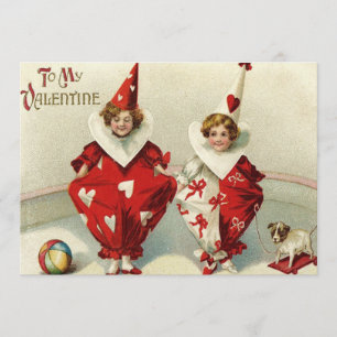Clown enfants Chien Ball Faire-part de mariage de 
