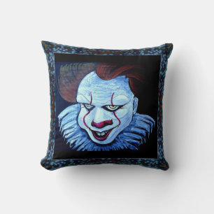 Clown:Evil Throw Pillow