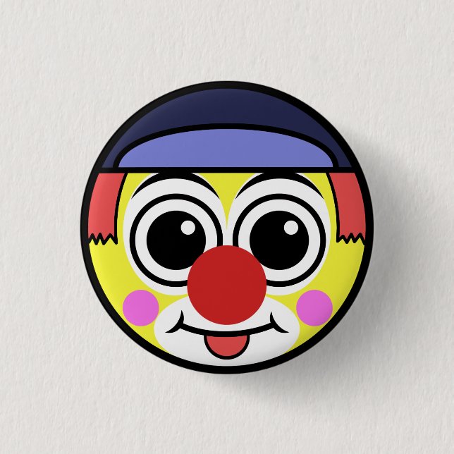 Clown Face 1 Inch Round Button (Front)