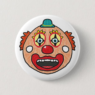 Clown Face 2 Inch Round Button