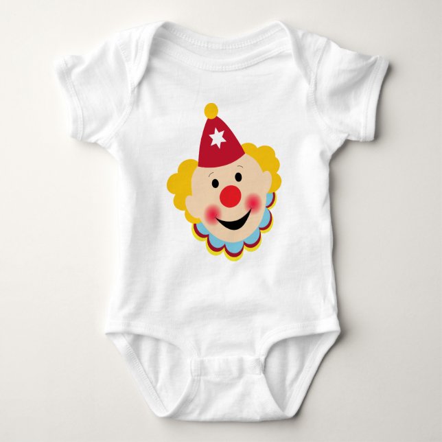 Clown Face Baby Bodysuit (Front)