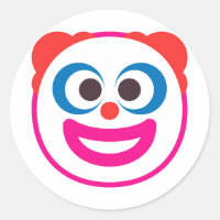Clown Face Cute and Funny Editable Colours Emoji