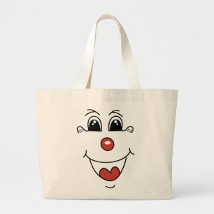 CLOWN FACE LARGE TOTE BAG