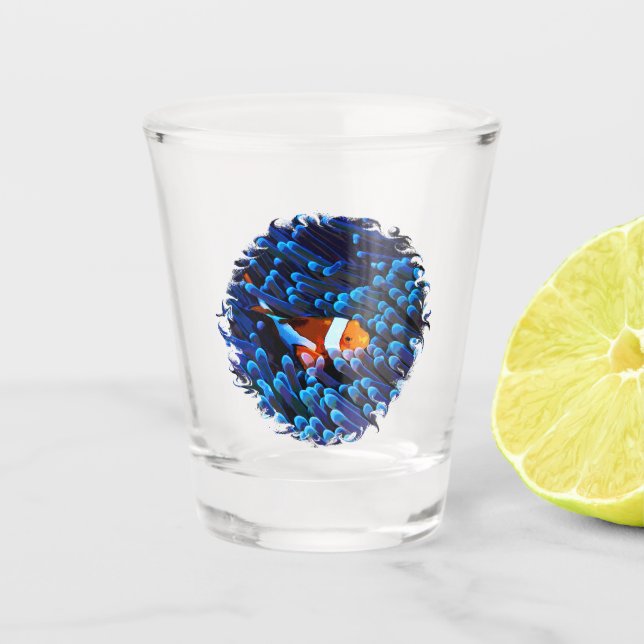 Clown Fish  Bandana USB Charging Station Shot Glass (Front)