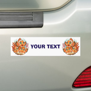 Clown fish Cartoon cute Family Underwater Bumper Sticker