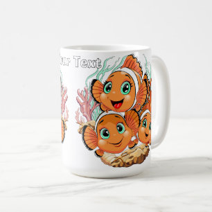 Clown fish Cartoon cute Family Underwater Coffee Mug