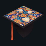 Clown fish Cartoon cute Family Underwater Graduation Cap Topper<br><div class="desc">Cute and Joyful little Clownfish Cartoon Characters swimming together on underwater Coral Reef Background. Original Vector Illustration Copyright BluedarkArt.</div>