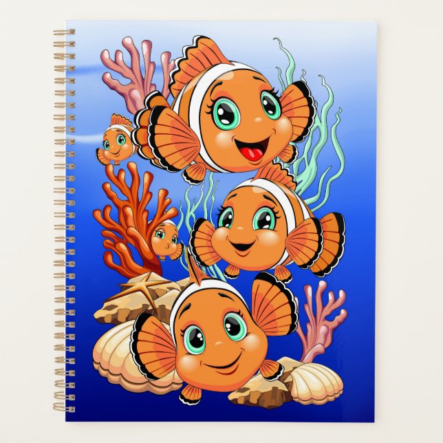 Clown fish Cartoon cute Family Underwater Planner (Front)