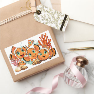 Clown fish Cartoon cute Family Underwater Sticker