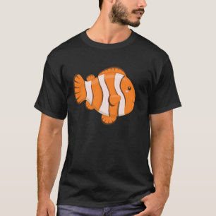 Clown Fish Drawing Cute Baby Fish for Children T-Shirt