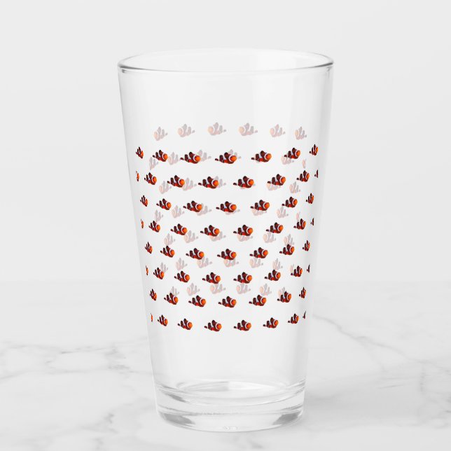 Clown Fish Drinking Glass (Front)