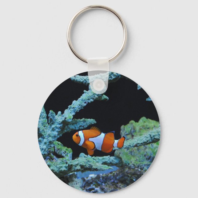 Clown Fish in Coral Keychain (Front)