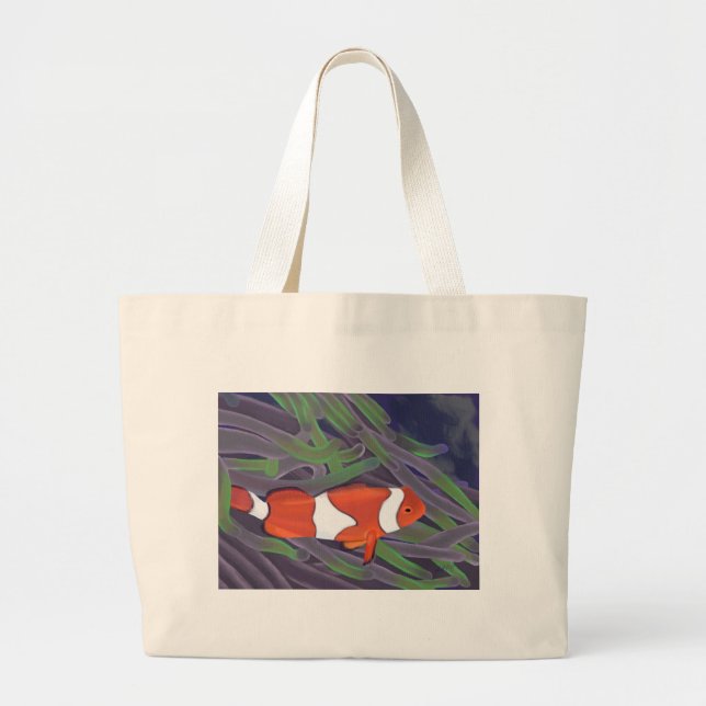 clown fish large tote bag (Front)