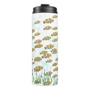 Clown Fish School Fun and Playful Watercolor Thermal Tumbler
