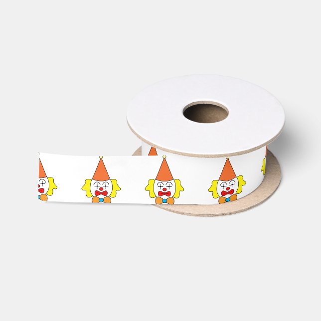 Clown - funny face. satin ribbon (Spool)