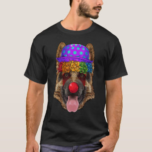 Clown German Shepherd Circus Carnival Costume Pa T-Shirt
