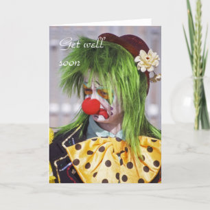 Clown get-well-soon card