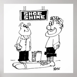 Clown Goes for a Shoe Shine Poster