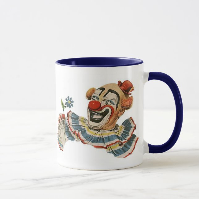 Clown Grins at Flower - Mug (Right)