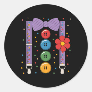 Clown Halloween Costume 1 Classic Round Sticker