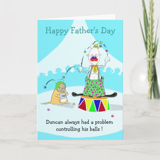 Clown Happy Father's Day, Card (Front)