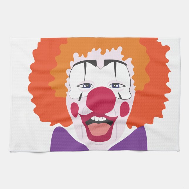 Clown Head Kitchen Towel (Horizontal)