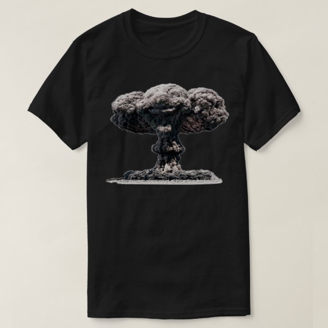 Clown Head Nuclear Mushroom Cloud T-Shirt (Design Front)