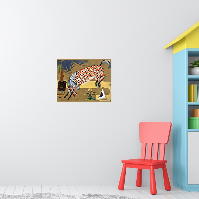 Clown Horse, fine art painting, Poster (Nursery 1)