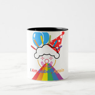 Clown : I am sober again Two-Tone Coffee Mug