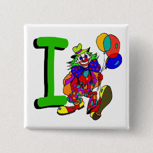 Clown I.png 2 Inch Square Button