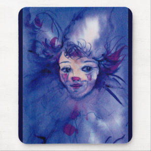 CLOWN IN PURPLE MOUSE PAD