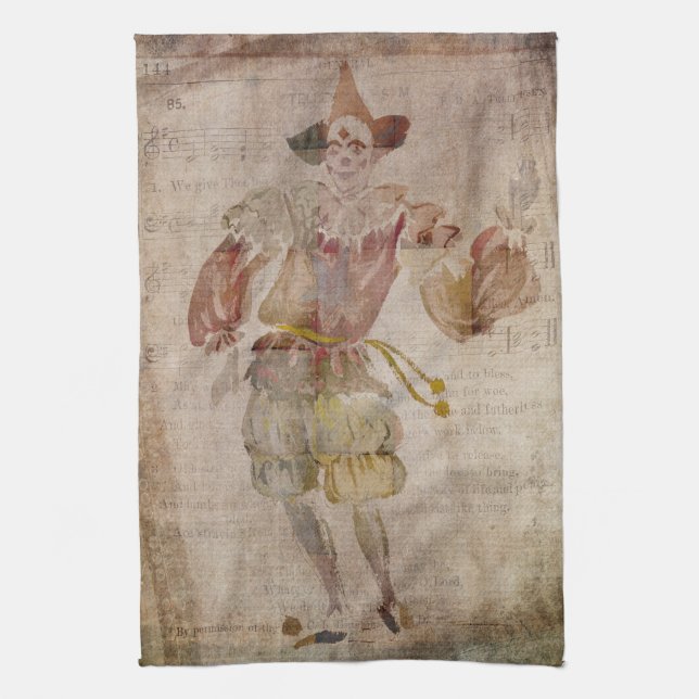 Clown in the Mirror Kitchen Towel (Vertical)