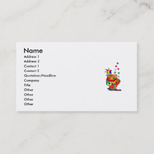 Clown Juggling Balls Business Card