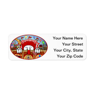 Clown Kilroy Address Label