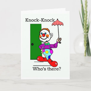 Clown Knock-Knock Joke Greeting Card