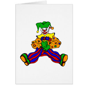 Clown mignon avec des fleurs