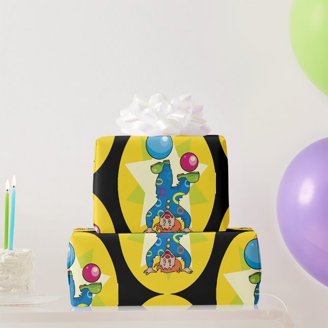 Clown On Its Head Wrapping Paper (Creator Uploaded)