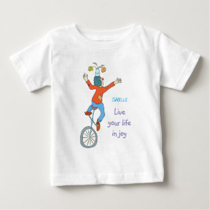 Clown on Unicycle Baby T-Shirt
