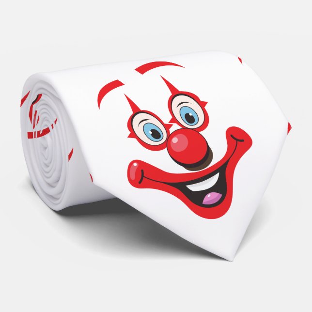 Clown Pattern Tie (Rolled)