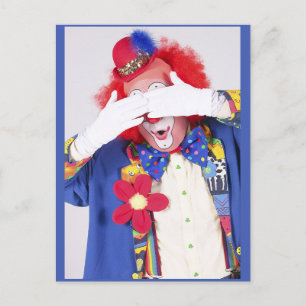 Clown Peekaboo Postcard